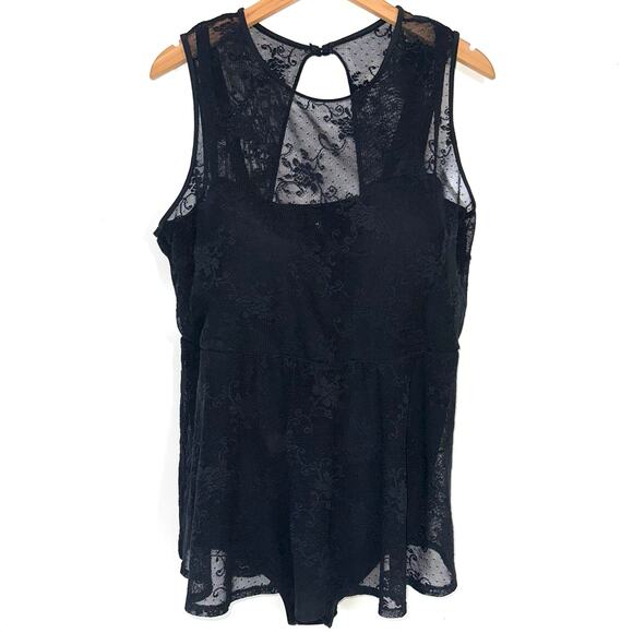 Torrid Black Lace Push-Up One Piece Swimsuit Size 3X - Picture 2 of 16